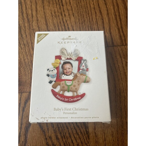Hallmark Baby's First Christmas 2012 Christmas Tree Picture Keepsake Ornament - Picture 1 of 5
